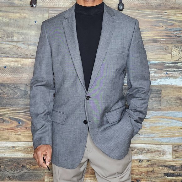 J. Crew Thompson Wool Gray Dual Vented Blazer Sport Jacket Size 42L *EXCELLENT* - Picture 1 of 11